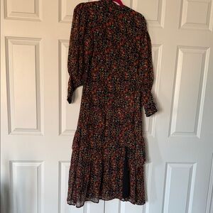 Topshop Multicolor Floral Long Sleeve Dress